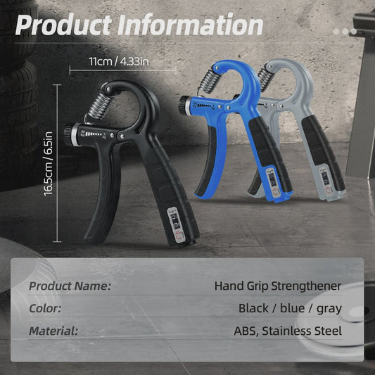 Set van 2 Hand Grippers met Instelbare Weerstand en Teller - Bouw Handkracht