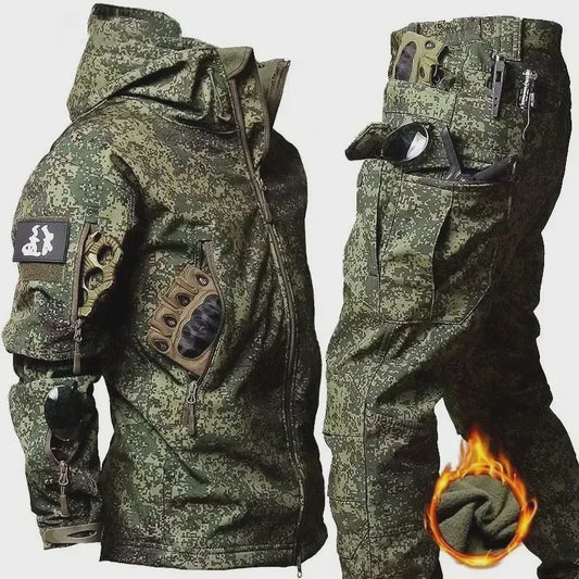 Tactisch Camouflage Heren Set - Waterdicht & Warm voor Buitenactiviteiten