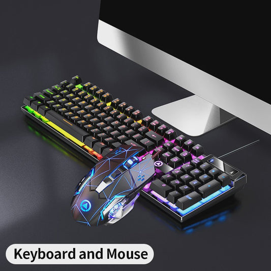 Verlicht Toetsenbord en Muis Combo - Ergonomisch, Mechanisch Gevoel, USB, Backlit voor Gaming & Kantoor