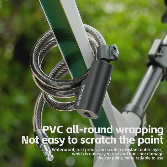 ROCKBROS Draagbaar Fiets Kabel Diefstalbeveiliging Slot met Sleutels - Zinc Alloy