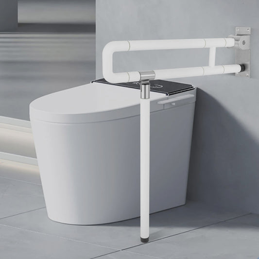 Klapbare Toiletbeugel met Steunpoot - Veiligheid en Ondersteuning bij het Toilet