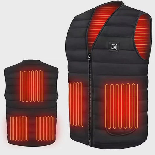 Verwarmd Vest met 9 Zones - Slimme Elektrische Winterjas voor Dames en Heren