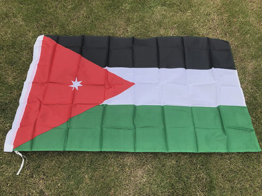 Jordan Vlag 90x150cm - Dubbelzijdig Bedrukt Polyester Hangende Decoratie