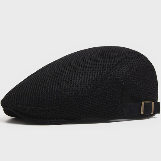 Ademende Mesh Pet - Vintage Flat Cap / Newsboy Cap voor Dames en Heren