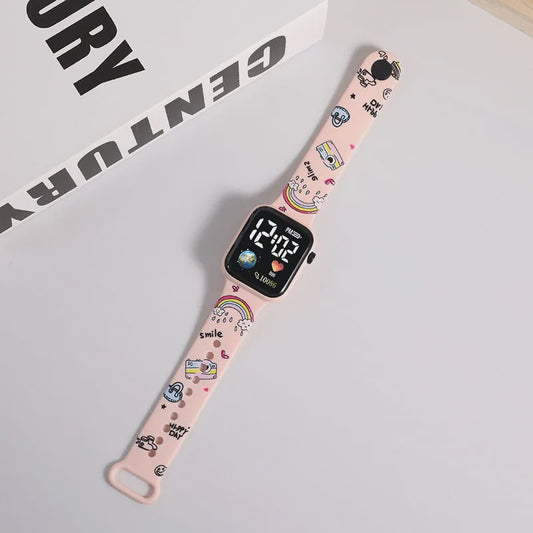 Vrolijk Stitch & Hello Kitty Kinderhorloge - Digitaal & Leuk voor Meisjes