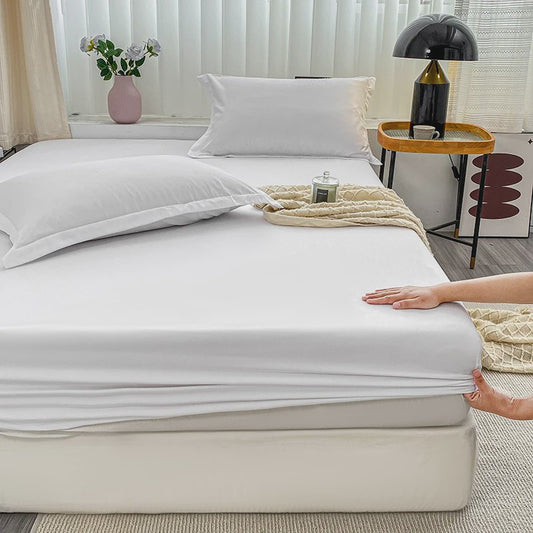 Hoeslaken met Elastische Band - Effen Kleur, Antislip & Verstelbaar voor Alle Bedden