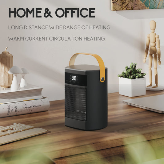 Compacte Keramische Kachel met Thermostaat - Stille Mini Verwarming voor Thuis & Kantoor