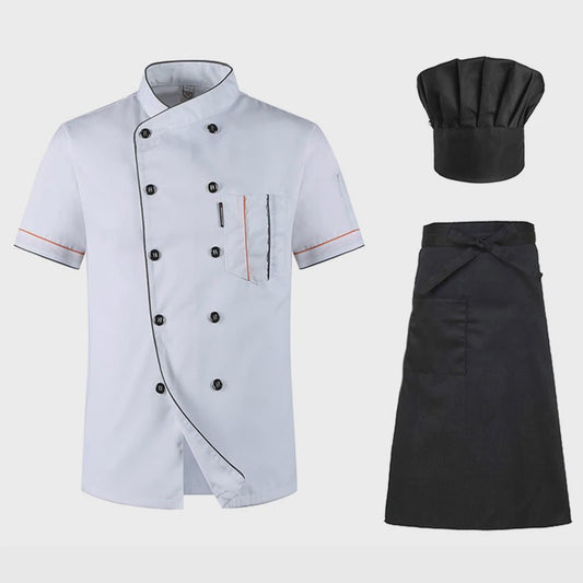 Ademend Koksbuis Korte Mouw Unisex Dubbelzijdig Sluitend - Keuken & Catering