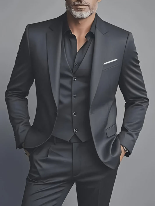 Elegante Heren Kostuum Set - Slim Fit Smoking voor Bruiloften & Formele Gelegenheden