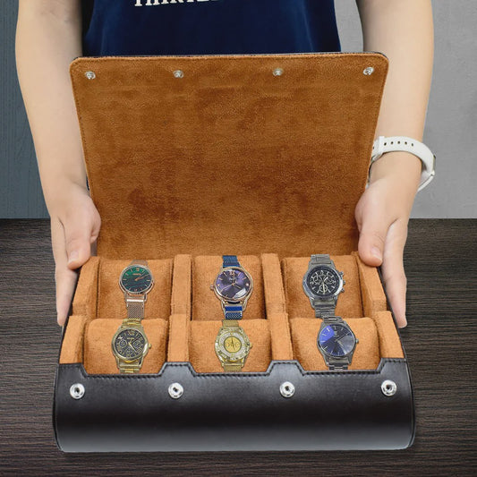 Luxe Horloge Reiskoffer Organizer - 6 Vakken - Voor Heren & Dames