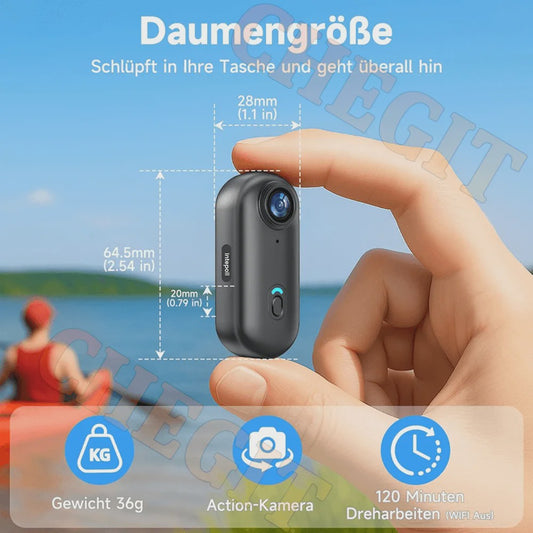4K Actiecamera Mini - Waterdicht, WiFi, Helm & Fietsmontage