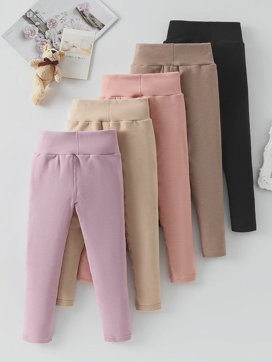Warme Kinder Leggings voor Herfst & Winter - Fleece gevoerd, Hoge Taille