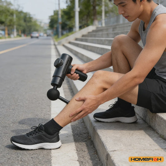 Professionele Massage Gun: Deep Tissue Spierontspanning met 8 Opzetstukken