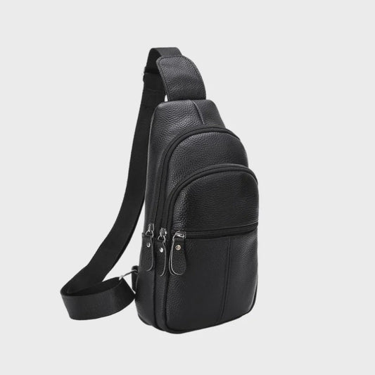 Luxe Leren Borstas Heren - Grote Capaciteit, Zakelijk & Casual Crossbody Tas