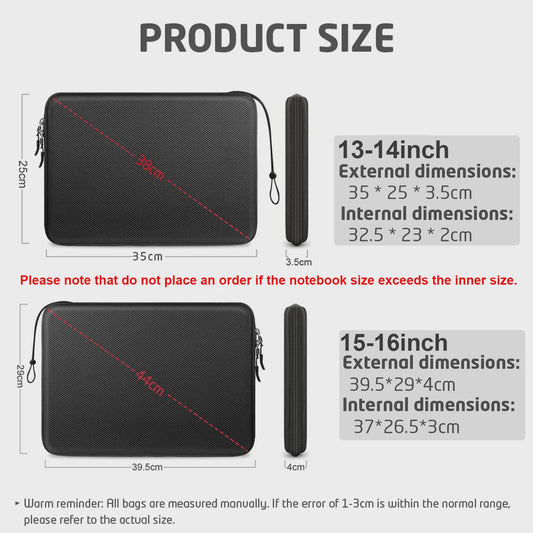 Schokbestendige EVA Laptop Sleeve Case voor 13-16 inch MacBook, HP, Dell, Lenovo