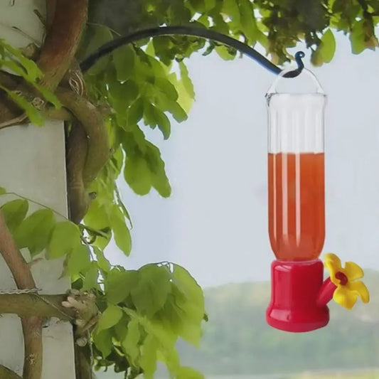 Draagbare Vogel Drinkfles met Ophangdraad - Transparant Plastic Voederbakje voor Tuinvogels