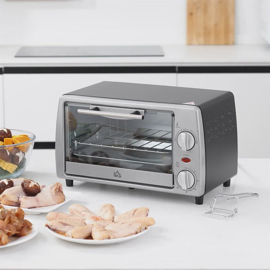 Homcom Tabletop Electric Oven 10 L 750W Temperature 230 ℃ 36.5X26X22 cm Silver