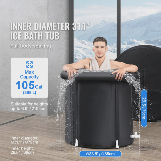 Draagbare Opblaasbare Ice Bath Tub voor Koudwatertherapie en Spierherstel