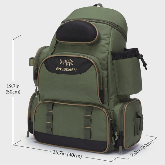 Bassdash Vis Tassen Rugzak - Lichtgewicht Tactische Visserij Tackle Backpack Multifunctioneel