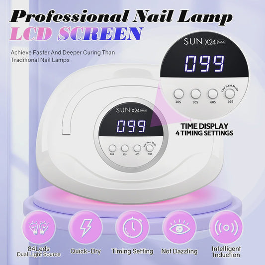 380W UV LED Nagel Lamp - 84 LEDs, Snellrogend & Automatische Sensor