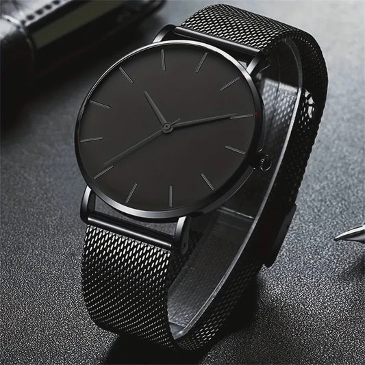 Luxe Herenhorloge met Slim Mesh Band - Stijlvol en Waterdicht