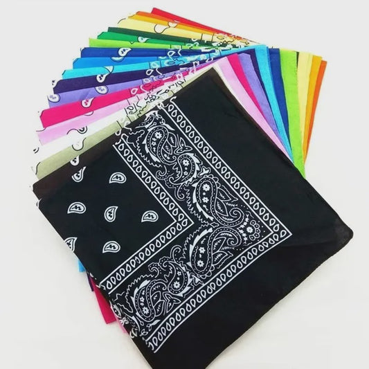 Modieuze Katoenen Bandana Sjaal 54x54cm - Paisley Print voor Dames & Heren