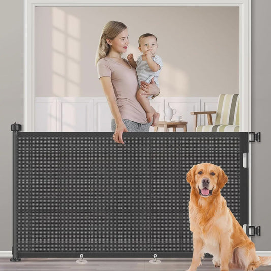 Intrekbare Baby- en Hondenhek - Geen Boren Nodig - Veiligheidshek voor Trappen en Deuropeningen