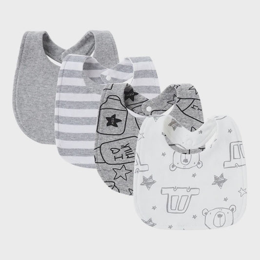 4-delige Baby Slab set met Cartoon Prints - Katoen - Voor Jongens & Meisjes