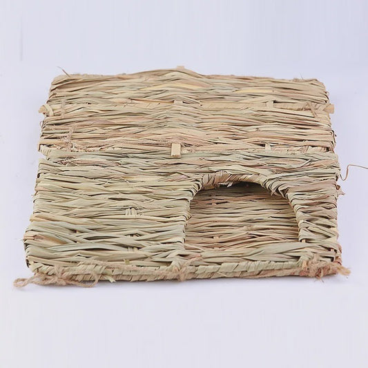 Vouwbaar Gras Nest Huisje voor Konijn, Hamster & Cavia - Natuurlijk Kauwspeelgoed