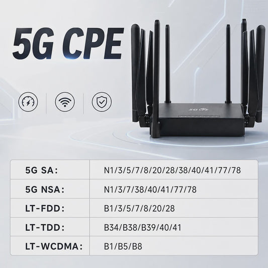 OPTFOCUS 5G CPE Router AX1800 WiFi 6 met 10 Antennes - Hoge Snelheid Draadloze Modem