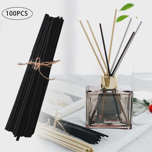 100 Stuks Rietstokjes voor Diffusers - 3mm x 20cm - Zwart, Wit & Naturel