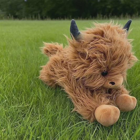 Zachte Pluche Koe Knuffel (25cm) - Schotse Hooglander Speelgoed voor Kinderen & Decoratie