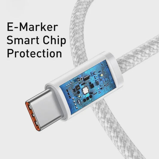 USB-C Kabel met PD 60W Snelladen - Geweven Draad voor iPhone, Samsung, Huawei