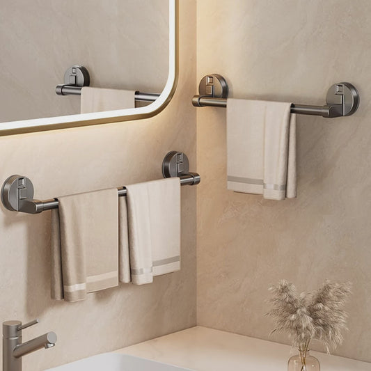 Dubbele Handdoekhouder Badkamer - Zonder Boren - Zuignap - 30/40/50cm - Ruimtebesparend