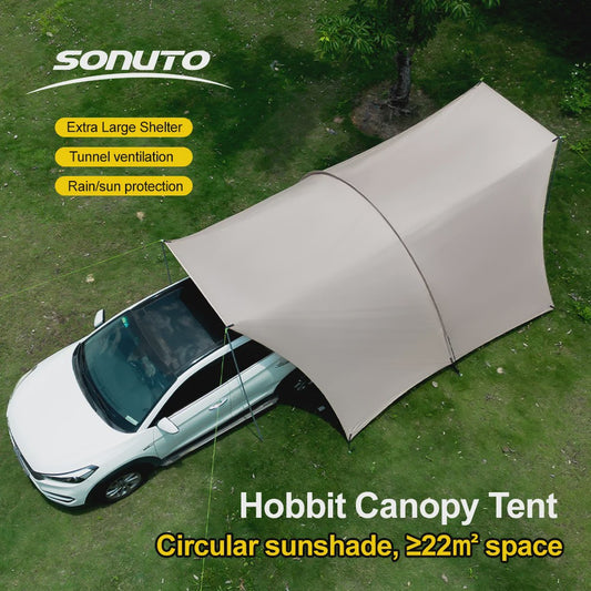 Ruime Camping Tent 22m² Zon- en Regenbescherming voor 8-10 Personen