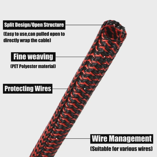 Gevlochten PET Kabel Beschermhoes - 3mm tot 32mm - Draad Organizer