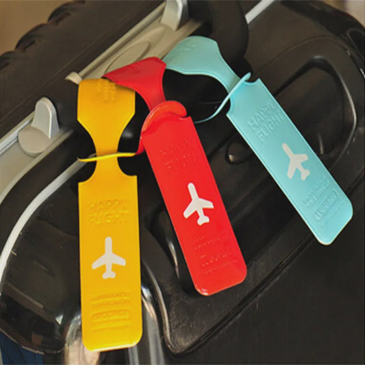 Set van 2 Draagbare Bagagelabels - Stevige Kleuren Kofferhangers voor Reizen