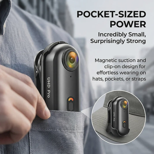 4K Mini Actiecamera met WiFi - POV Bodycam voor Motor, Helm & Sport - H88 model