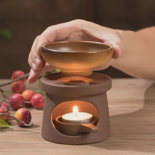 3-in-1 Stoneware Geurbrander & Wax Melt Warmer - Japanse Stijl