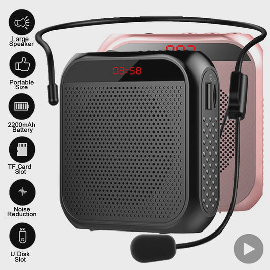 Draagbare Megafoon Speaker met Microfoon - Geluidsversterker voor Docenten en Gidsen