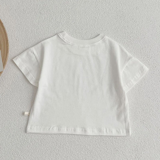 Zomer T-shirt Baby Jongens & Meisjes | Effen Kleur | Koreaanse Stijl | Korte Mouwen