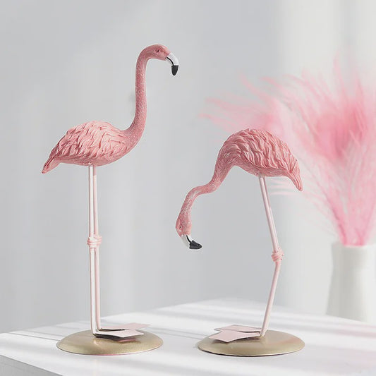 Roze Flamingo Ornament - Stijlvolle Hars Decoratie voor Huis, Kantoor & Cadeau