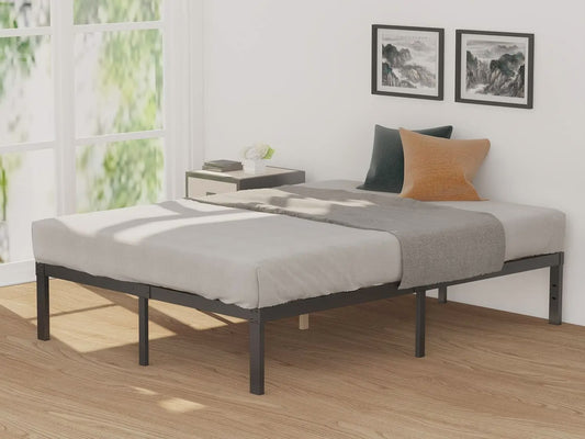 Heavy Duty Stalen Bedframe met Houten Lattenbodem - 3500lbs Draagkracht