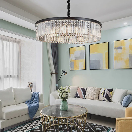Luxe Kristallen Plafondlamp - Nordic Design LED Kroonluchter voor Woonkamer & Slaapkamer