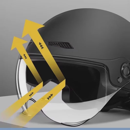 Klassieke Retro Scooter Motorhelm - Ultralicht Vintage Halfhelm voor Heren & Dames