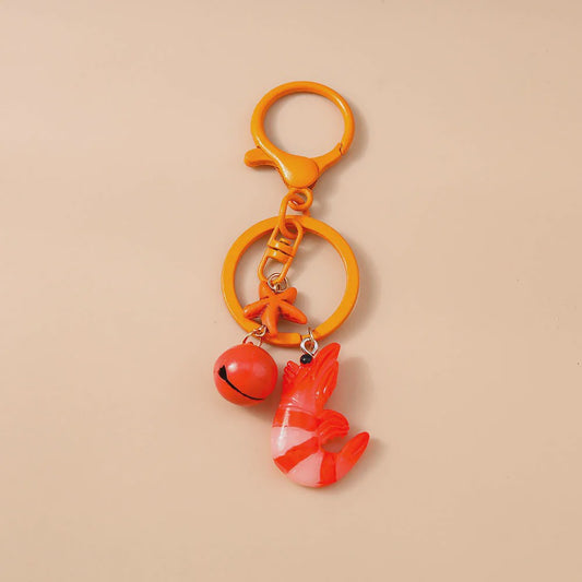 Schattige Garnalen Sleutelhanger - 3D Hanger voor Tassen & Sieraden