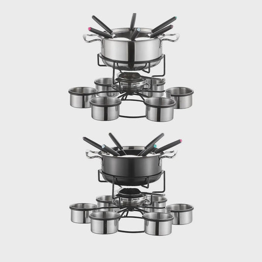 RVS Fondue Set met Kookstel - Ideaal voor Feestdagen, Kamperen en Buiten