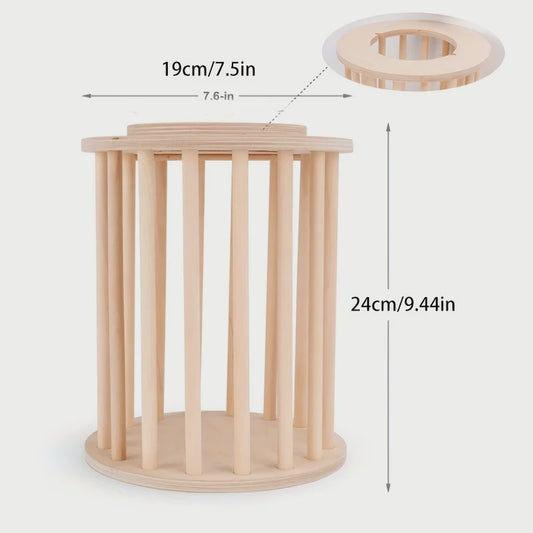 Houten Hooibak met Deksel voor Konijnen en Kleine Huisdieren