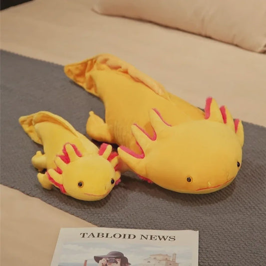 Knuffel Axolotl / Salamander Pluche Speelgoed (23cm/45cm) - Zacht Kussen & Sleutelhanger