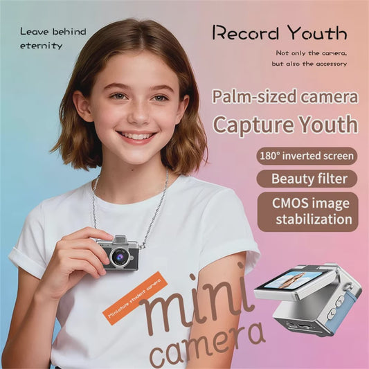 Ourlife Mini Retro Digitale Camera met 1.47 Inch Flip Screen & Sleutelhanger